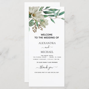 Magnolia Eucalyptus Watercolor Elegante Boda