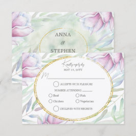 Magnolia Floral RSVP elegante