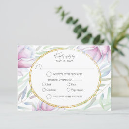 Magnolia Floral RSVP elegante