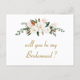 Magnolia floral será mi tarjeta de dama de honor