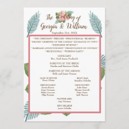 Magnolia Lilies Bouquet Wedquet Program Menu Chart