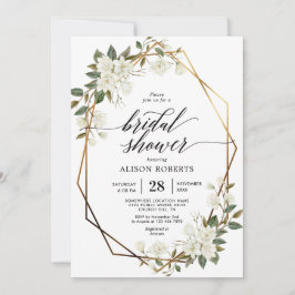 Magnolia marco geométrico invitación a la ducha de