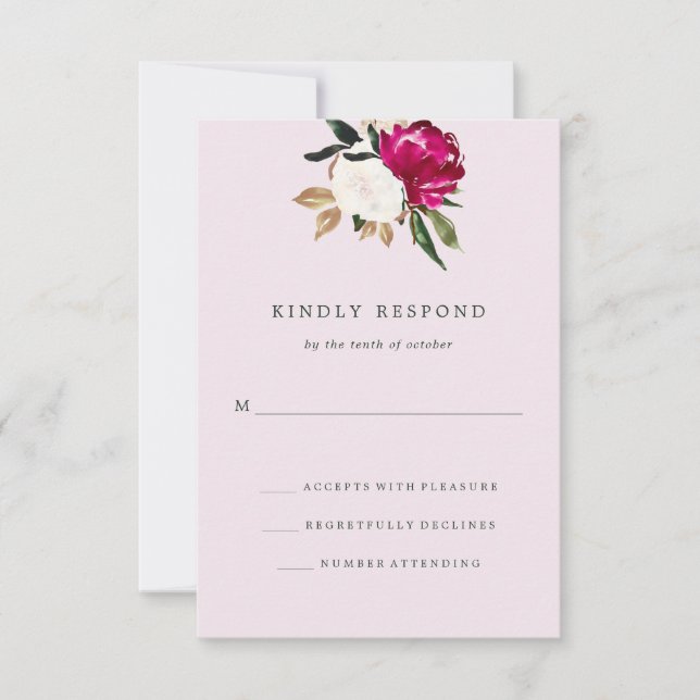 Magnolia pintada | Boda Respuesta Rubor Rosa (Anverso)