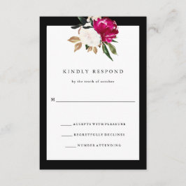 Magnolia pintada | Boda RSVP Blanco y negro