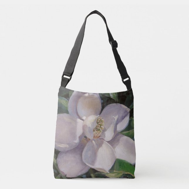 Magnolia Pintando la bolsa de cuerpo cruzado (Anverso)