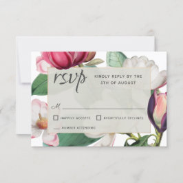 Magnolia romántica florecimiento elegante RSVP flo