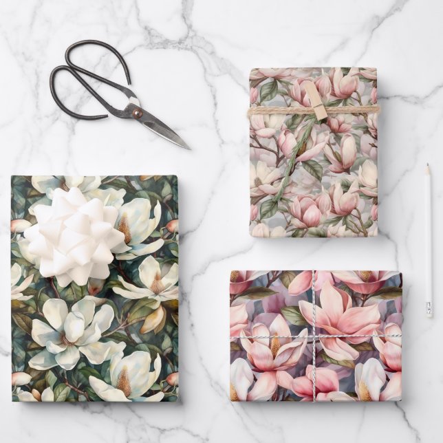 Magnolia Set de papel de envolver (Anverso)