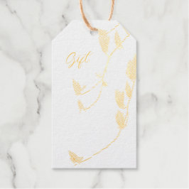 Magnolia Vine Relieve metalizado Etiqueta de regal