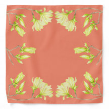 Magnolias amarillas en una bandana