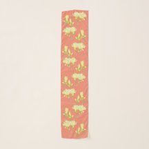 Magnolias amarillas en una bufanda