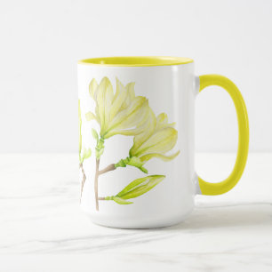 Magnolias amarillas en una taza combo (W) - 15 oz.