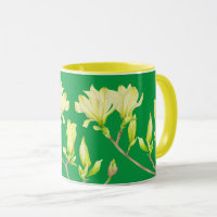 Magnolias amarillas en una taza de coma (G)