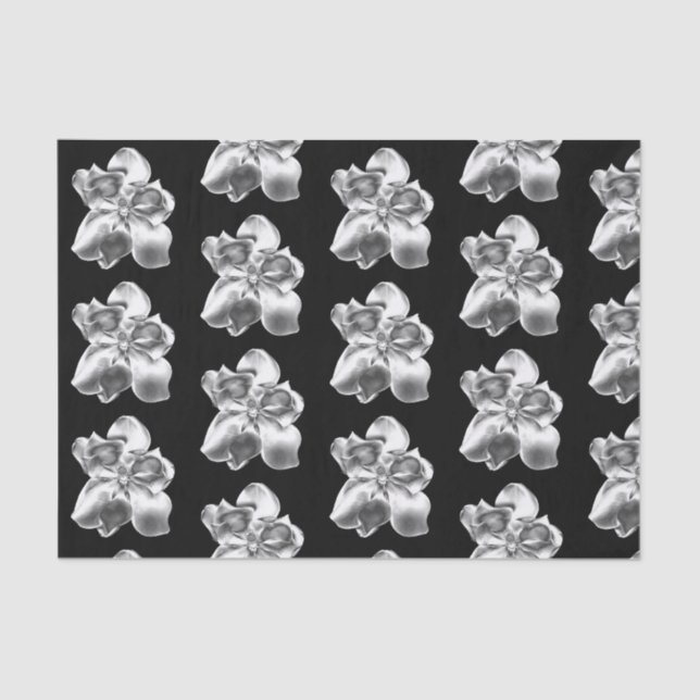 Magnolias metálicas sobre papel tisular (Anverso)