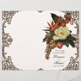 Magnolias y pájaro del paraíso - Programa de bodas