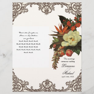 Magnolias y pájaro del paraíso - Programa de bodas