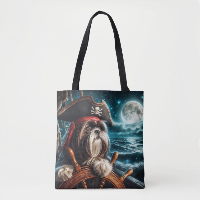Magnum el Pirata Shih Tzu - Bolsa de tela (Anverso)