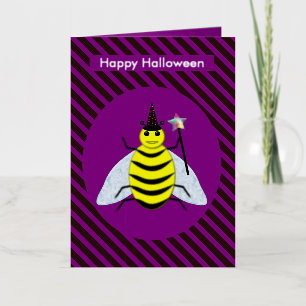 Mago Abeja de Halloween Magia Raya Morada y Negra