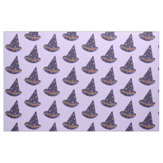 Mago morado Gorra Estrellas amarillas tela Hallowe