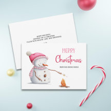 Mago rosa dulce Navidad Snowman Marshmallow