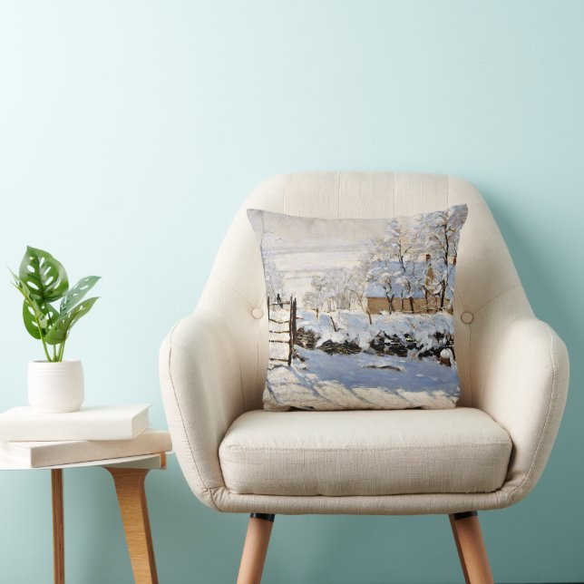 Magpie, famoso Cojín decorativo de pintura de arte (Silla)