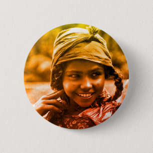 Magreb de Oro Botón de mujer chica tunecina Djerba