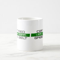 MAGRO seis tazas de café del cinturón verde de la