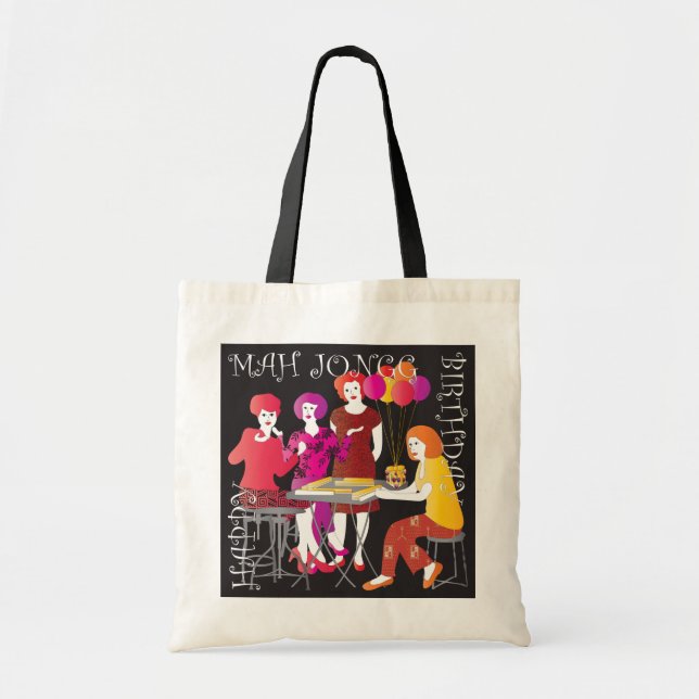 Mah Jongg actual bolsa de cumpleaños (Frente)