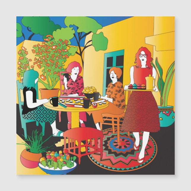 Mah Jongg Adobe Flat Magnet (Anverso)