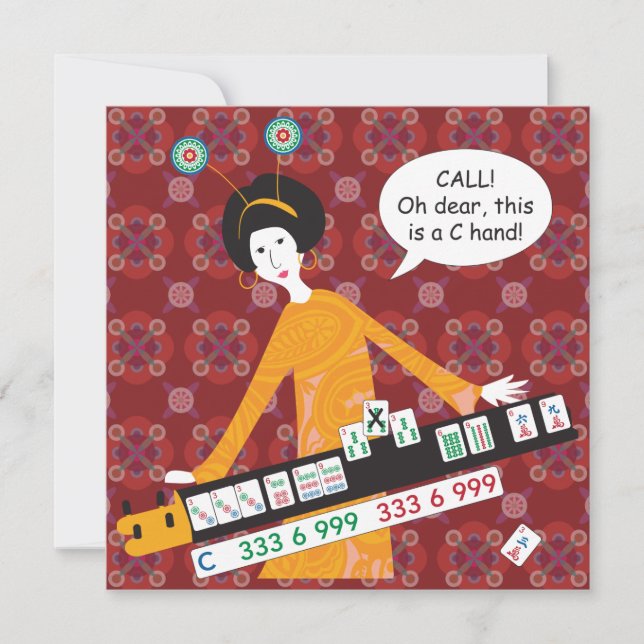 Mah Jongg C Hand Flat Card (Anverso)