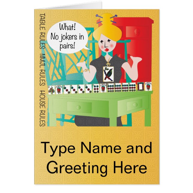 Mah Jongg dice no bromas (Frente)