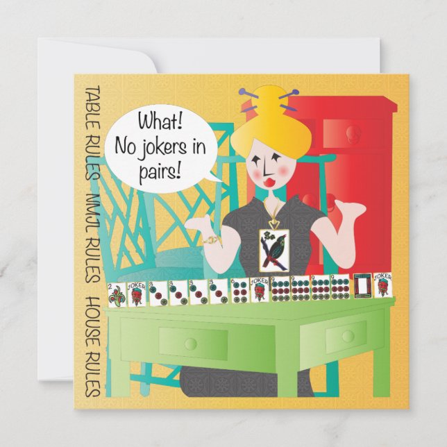 Mah Jongg dice no bromas (Anverso)