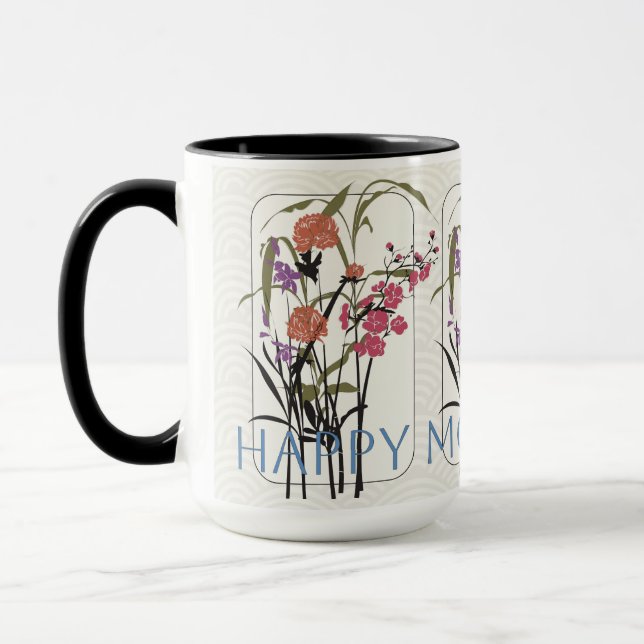 Mah Jongg florió la taza de su madre (Izquierda)