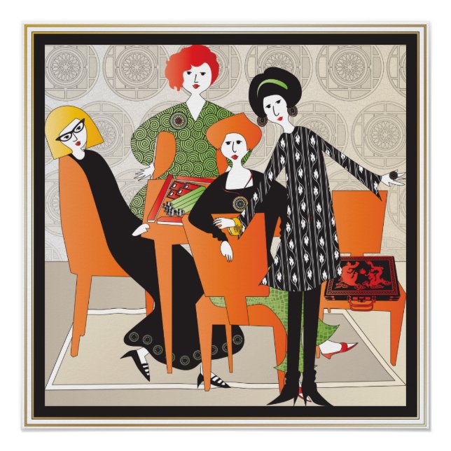 Mah Jongg Game Poster (Anverso)