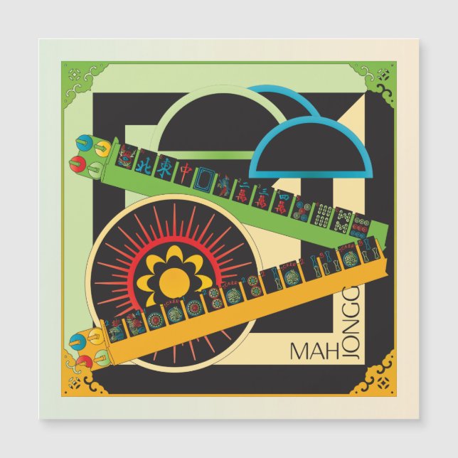 Mah Jongg Limerick Whine Magnet Card (Anverso)