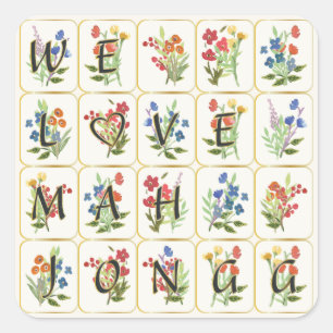 Mah Jongg Love Pegatinas