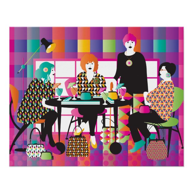 Mah Jongg Memphis Style Poster (Anverso)