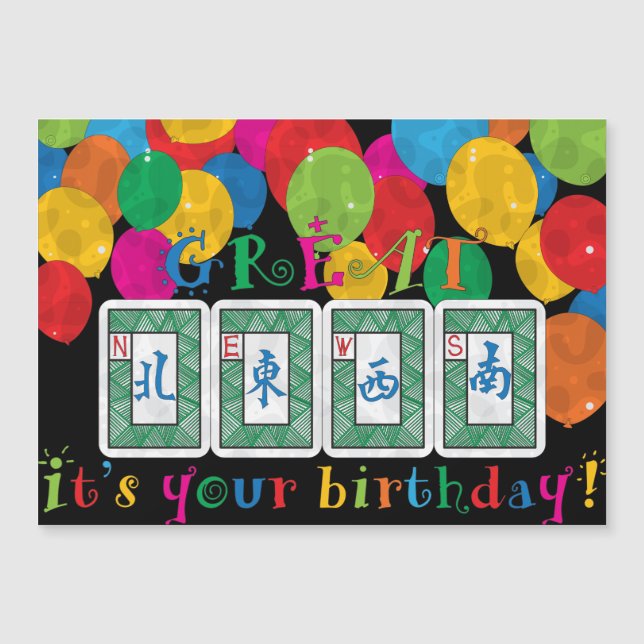 Mah Jongg NEWS Nacimiento Plano (Anverso)