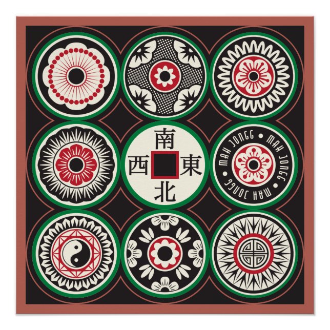 Mah Jongg One Dots Coin Poster (Anverso)