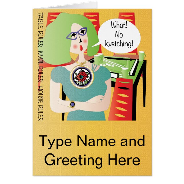 Mah Jongg Sayings Kvetching (Frente)