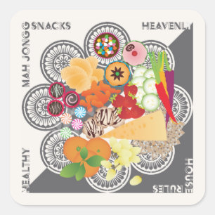 Mah Jongg Snacks Pegatinas