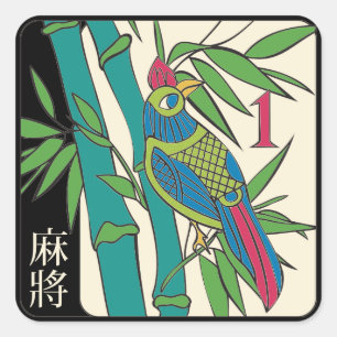 Mah Jongg Tiles Bird Pegatinas