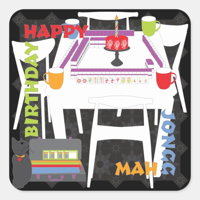 Mah Jongg Tiles y Pegatinas de mesa (Anverso)