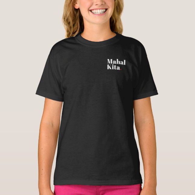 Mahal Kita Pocket Imprimir camiseta oscura (Anverso)