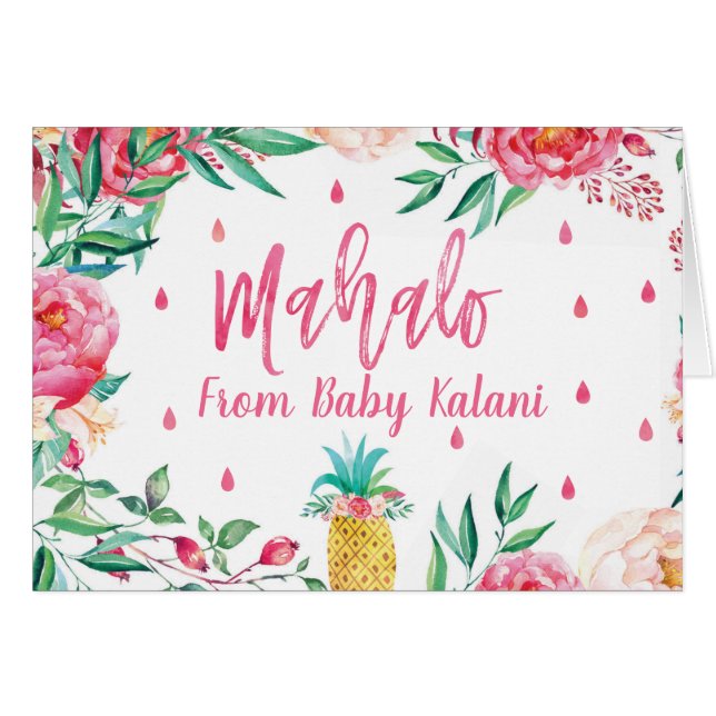 Mahalo Baby Shower hawaiano le agradece las