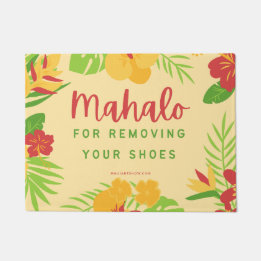 MAHALO POR QUITAR SUS ZAPATOS - Alfombra de Puerta