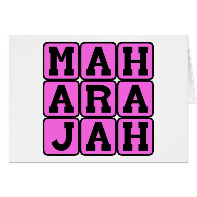 Maharajá, en sánscrito Gran Rey (Anverso (Horizontal))