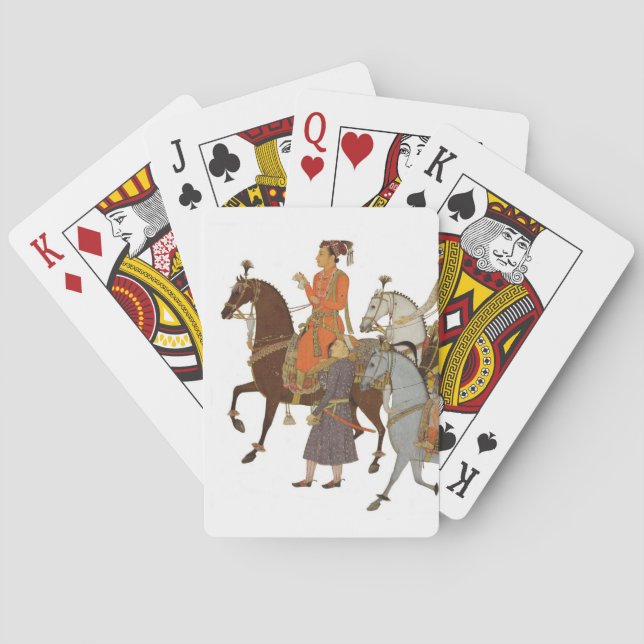 Maharajá mogol en las cartas de los caballos, indi (Reverso)
