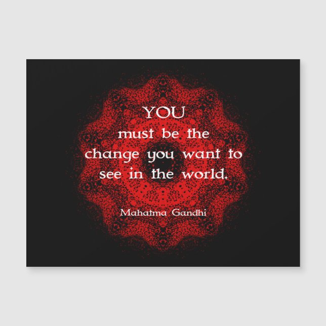 Mahatma Gandhi Sabiduría diciendo sobre la acción (Anverso)