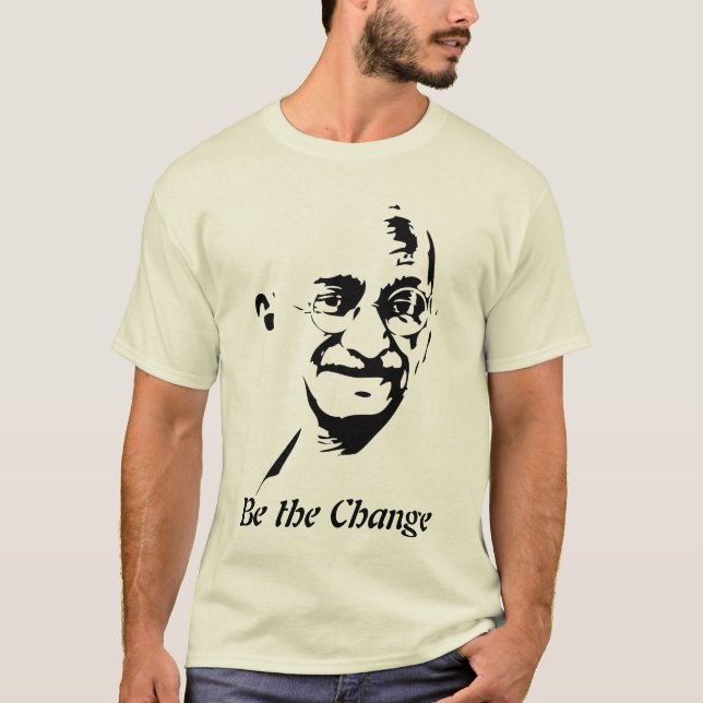 Mahatma Gandhi - Sé el cambio - Camiseta orgánica (Anverso)