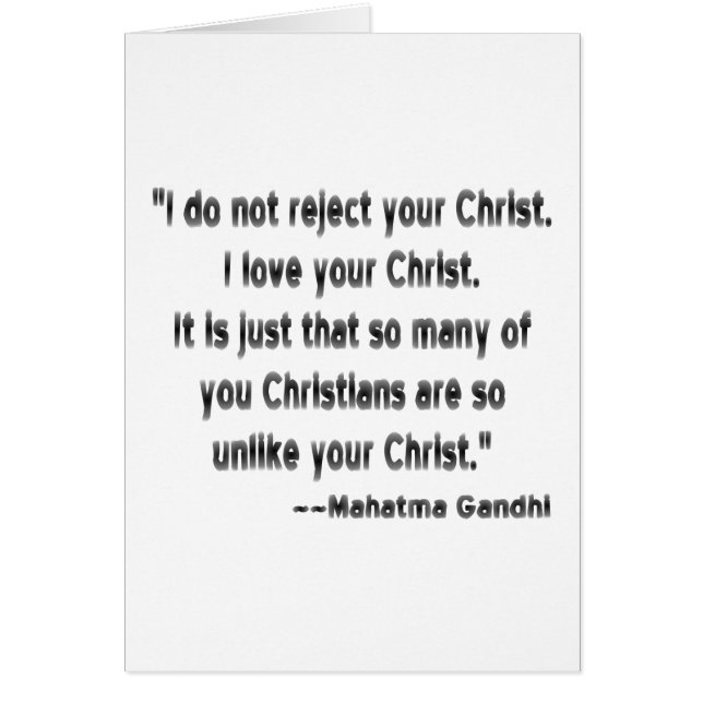 Mahatma Gandhi sobre los cristianos (Frente)